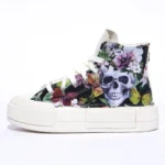 Platform Hi Cruise White Teschi e Fiori