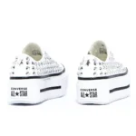 Platform Double Stack Low White Borchie - immagine 3