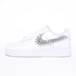 Nike Air Force One Glitter Argento Borchie