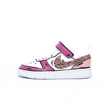 Nike Court Cosplay Pink Glitter Kid