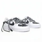Nike Air Force One Double Rope Glitter Nero - immagine 3