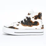 Platform Hi White Mucca Animalier Borchie