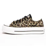 Platform Low Black Animalier