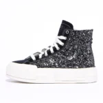 Platform Cruise Hi Black Glitter