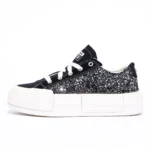 Platform Cruise Low Black Glitter