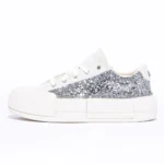 Platform Cruise Low White Glitter
