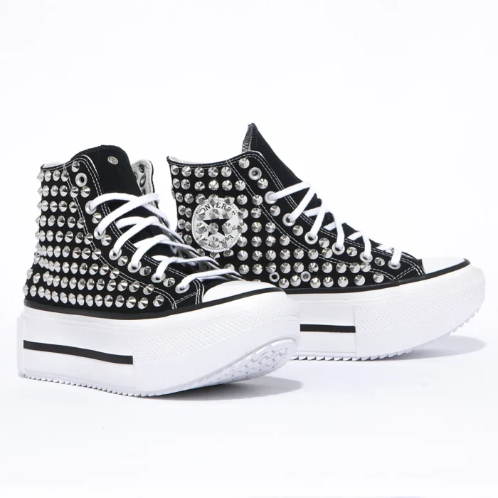 Platform Double Stack Hi Black Borchie - immagine 2