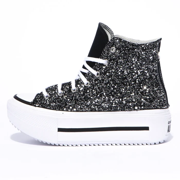 Platform Double Stack Hi Black Glitter - immagine 1