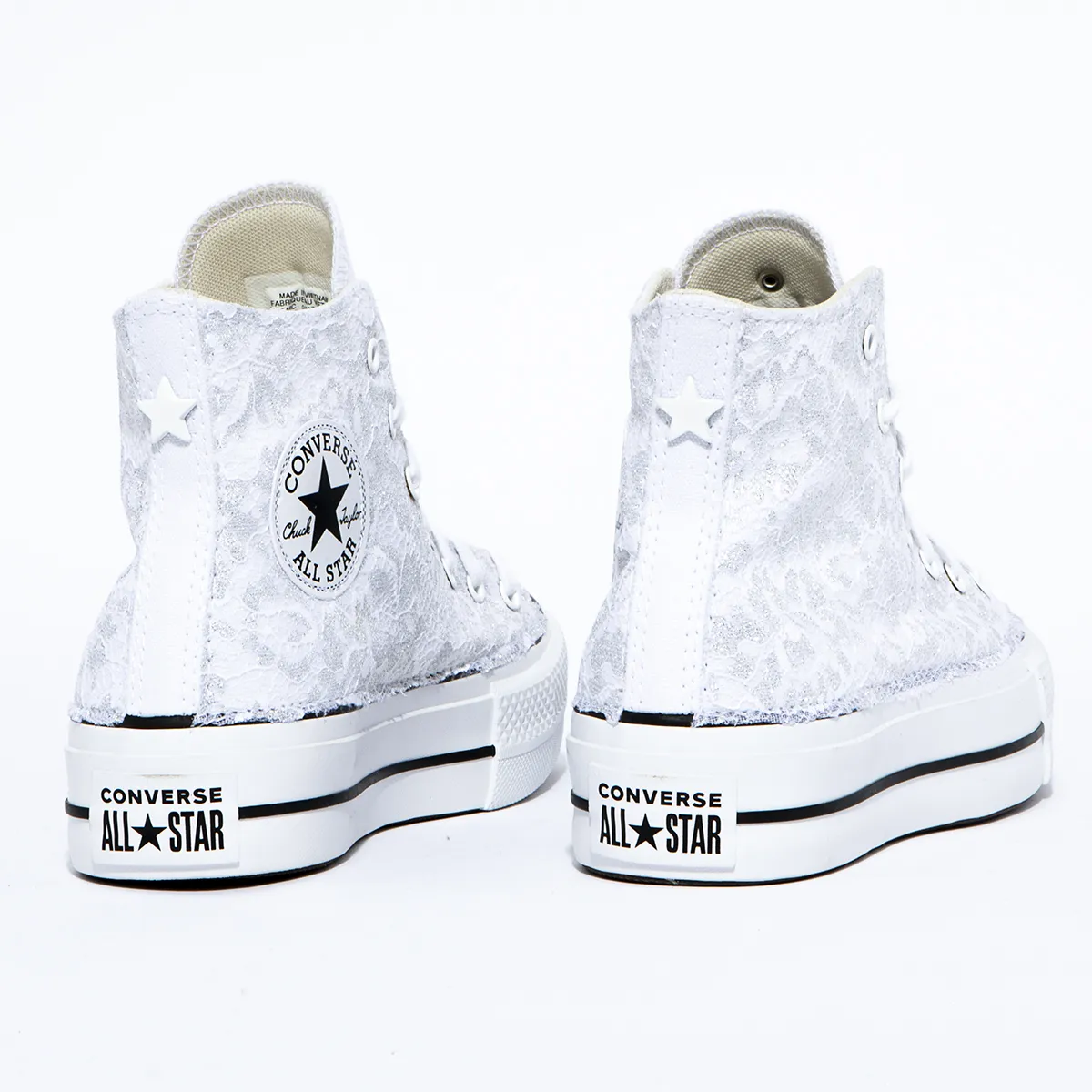 Scarpe Converse Bianche Converse All Star Alte Pizzo Platform Hi