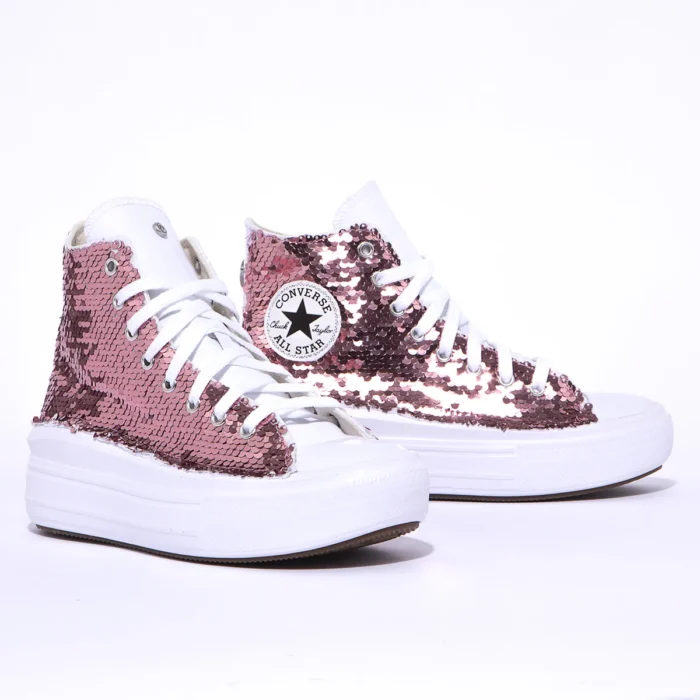 Platform Hi WhitePaillettes Pink - immagine 3
