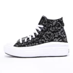 Platform Hi Move Black Pizzo Perle
