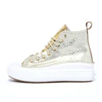 Platform Hi Move White Pytho Gold
