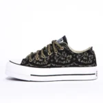 Platform Low Black Gold Pizzo