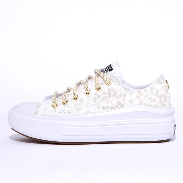 Platform Low Move White Gold Pizzo - immagine 1