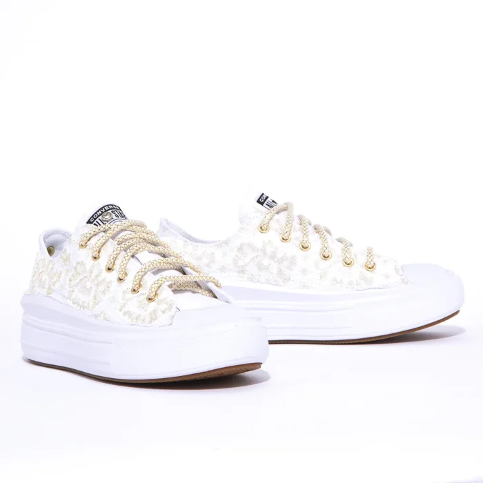 Platform Low Move White Gold Pizzo - immagine 3