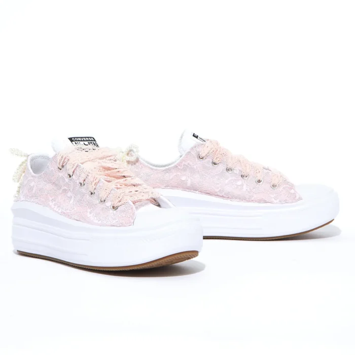 Platform Low Move Pink Pizzo Perle - immagine 2