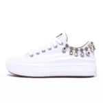 Platform Low Move White Glitter Gioiello