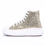 Platform Hi Move Glitter Gold