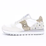 Saucony Jazz White Glitter Oro Mixed