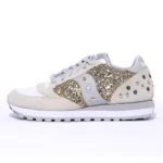 Saucony Jazz White Glitter Oro Borchie