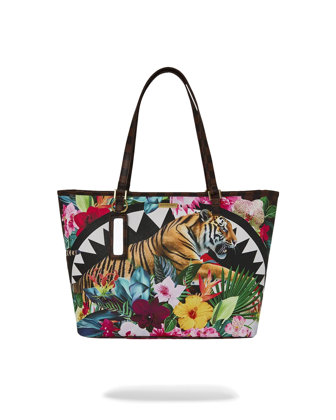 T9391_1 Sprayground Borsa Flowering Jungle Shark 2 Tote - immagine 1