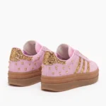 Adidas Gazelle Bold Pink Glitter Oro - immagine 5