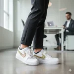 Nike Air Force One Glitter Oro Borchie - immagine 2