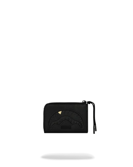 Sprayground Portafoglio Blacked Out Embossed Gold Tooth Wallet