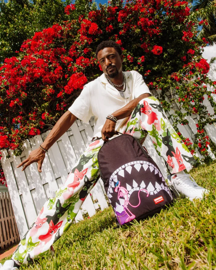 Zaino Sprayground nero Printed zipper shark dlxr backpack