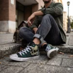 All Star hi Skull Broccato Dark - immagine 2
