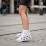 Platform Double Stack Hi White Borchie - immagine 3