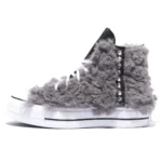 Platform Hi Stripes Furry Grey