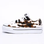 Platform Low White Mucca Animalier Borchie