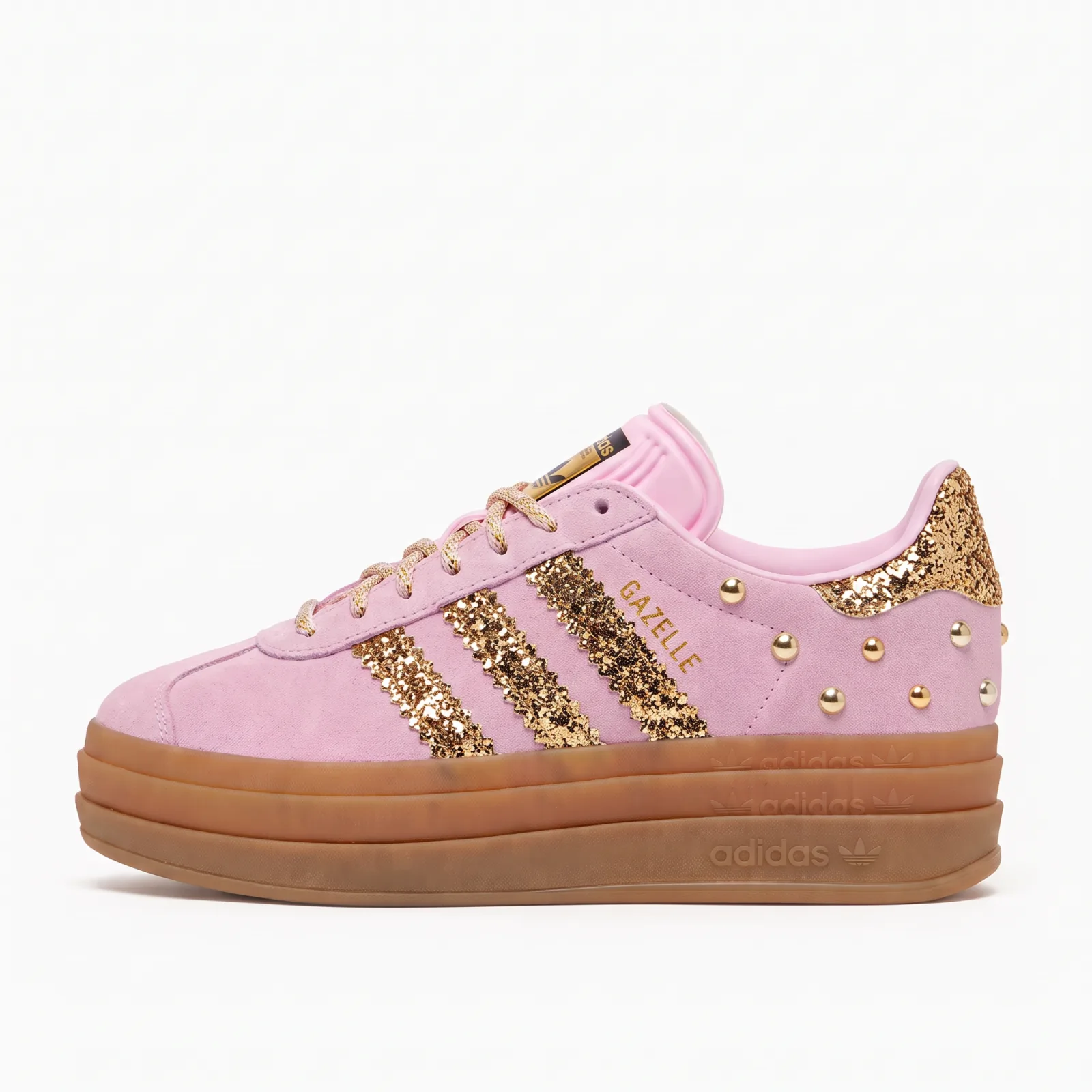 gemini-generated-image-lsemholsemholsem Adidas Gazelle Bold Pink Glitter Oro - immagine 1