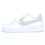 Nike Air Force One Rose Glitter Borchie
