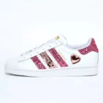 Adidas Superstar Glitter Rosa Heart Strass
