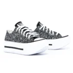 Platform Double Stack Low Black Glitter - immagine 2