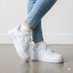 Nike Air Force One Glitter Bianco Monocromo - immagine 2