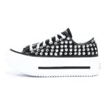 Platform Double Stack Low Black Borchie