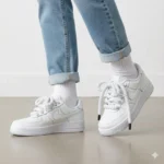 Nike Air Force One Glitter Bianco Rope Monocromo - immagine 2