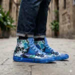 All Star Hi Blue Paint Teschi e Fiori - immagine 2