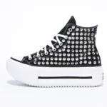 Platform Double Stack Hi Black Borchie