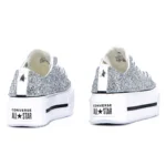 Platform Double Stack Low White Glitter - immagine 3