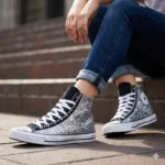 All Star hi Black Glitter Silver Strike - immagine 2