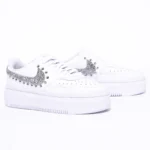 Nike Court Platform Glitter Argento Borchie - immagine 2