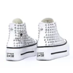 Platform Double Stack Hi White Borchie - immagine 3