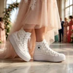 Platform Hi Move Pizzo Rose Bianche - immagine 2